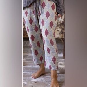 Magnolia Pearl Patchwork Pants with Red and Green
